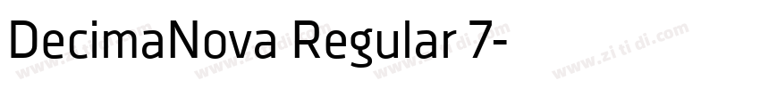 DecimaNova Regular 7字体转换